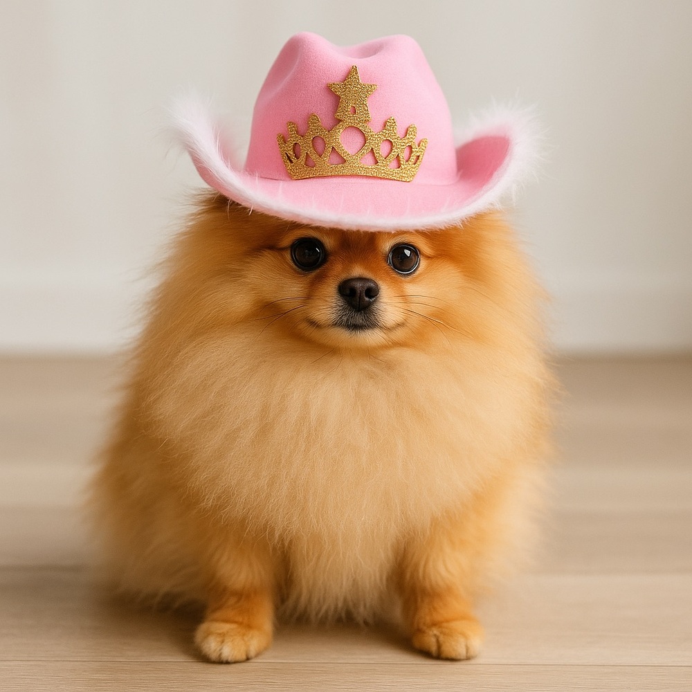 Doggy Parton Pink Cowgirl Tiara Hat Small Dog Rodeo Costume Festival Outfit NWT